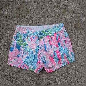 Lilly Pulitzer Tide Wave Pans Garden Callahan Shorts Women’s Size 2